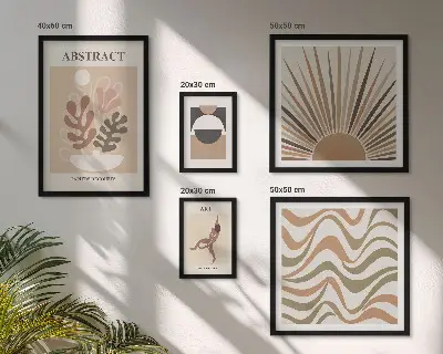 Stylowe abstrakcje roślinne galeria obrazów na ścianę