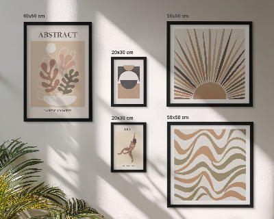 Galeria obrazów na ścianę Stylowe abstrakcje roślinne