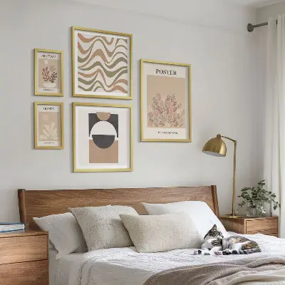 Zestaw obrazów dekoracja ścienna stylowe abstrakcje roślinne