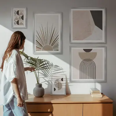 Abstrakcyjne formy geometryczne galeria obrazów na ścianę