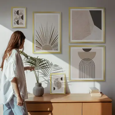 Abstrakcyjne formy geometryczne galeria obrazów na ścianę