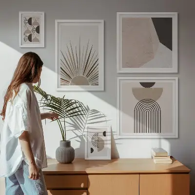 Abstrakcyjne formy geometryczne galeria obrazów na ścianę