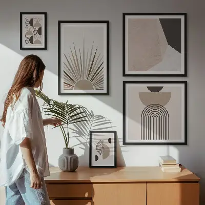 Abstrakcyjne formy geometryczne galeria obrazów na ścianę