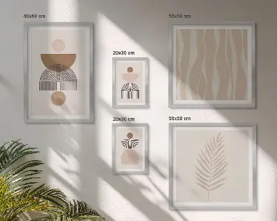 Zestaw obrazów dekoracyjnych abstrakcyjne formy natury