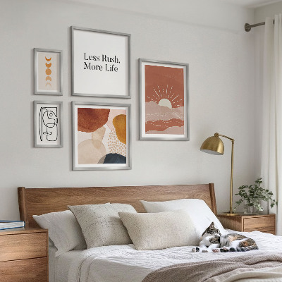 Galeria obrazów na ścianę Stylowe grafiki abstrakcyjne słońce