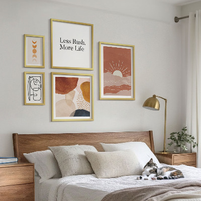 Galeria obrazów na ścianę Stylowe grafiki abstrakcyjne słońce