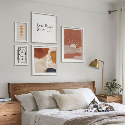 Galeria obrazów na ścianę Stylowe grafiki abstrakcyjne słońce