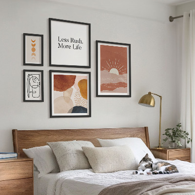 Galeria obrazów na ścianę Stylowe grafiki abstrakcyjne słońce