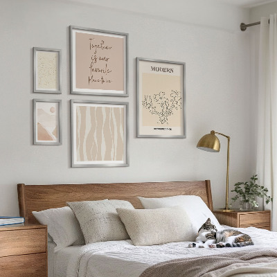 Zestaw obrazów w ramie do galerii ściennej Styl nowoczesny minimalistyczny zestaw