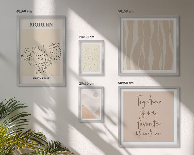 Zestaw obrazów w ramie do galerii ściennej Styl nowoczesny minimalistyczny zestaw