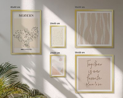 Zestaw obrazów w ramie do galerii ściennej Styl nowoczesny minimalistyczny zestaw