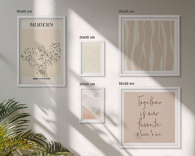Zestaw obrazów w ramie do galerii ściennej Styl nowoczesny minimalistyczny zestaw