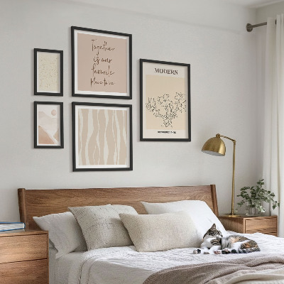 Zestaw obrazów w ramie do galerii ściennej Styl nowoczesny minimalistyczny zestaw