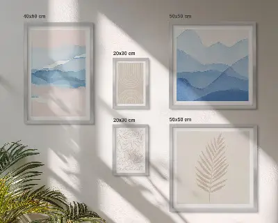 Obraz na ścianę Abstrakcyjne pejzaże liście z serii galeria na ścianę