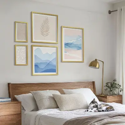 Obraz na ścianę Abstrakcyjne pejzaże liście z serii galeria na ścianę