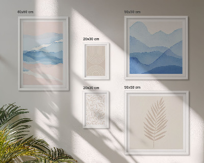 Galeria obrazów na ścianę Abstrakcyjne pejzaże liście