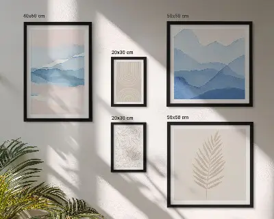 Obraz na ścianę Abstrakcyjne pejzaże liście z serii galeria na ścianę