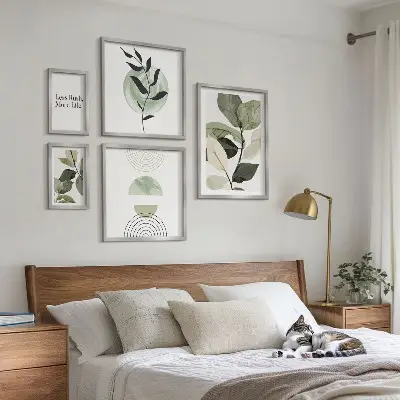 Galeria obrazów na ścianę stylowe roślinne grafiki do wnętrz