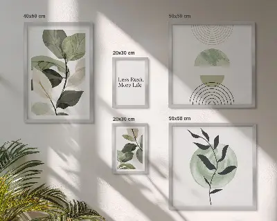Galeria obrazów na ścianę stylowe roślinne grafiki do wnętrz