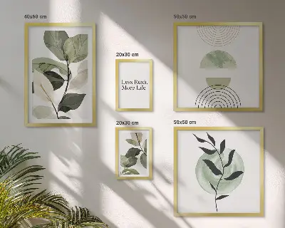 Galeria obrazów na ścianę stylowe roślinne grafiki do wnętrz
