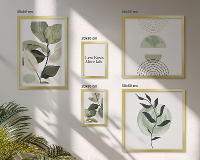 Galeria obrazów na ścianę Stylowe roślinne grafiki wnętrz