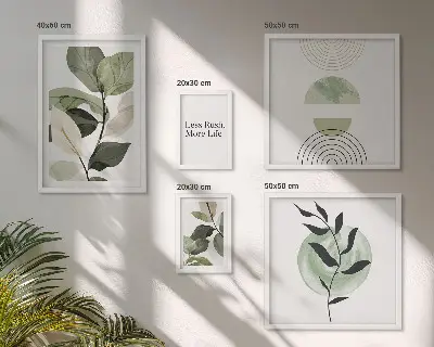 Galeria obrazów na ścianę stylowe roślinne grafiki do wnętrz