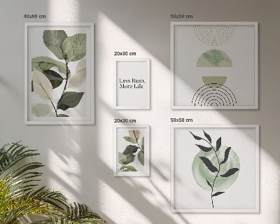 Galeria obrazów na ścianę Stylowe roślinne grafiki wnętrz