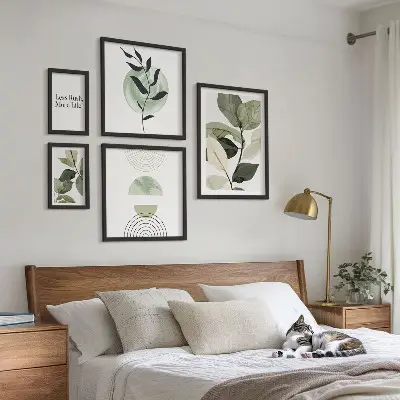 Galeria obrazów na ścianę stylowe roślinne grafiki do wnętrz