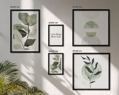 Galeria obrazów na ścianę stylowe roślinne grafiki do wnętrz