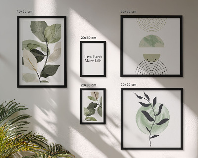 Galeria obrazów na ścianę Stylowe roślinne grafiki wnętrz
