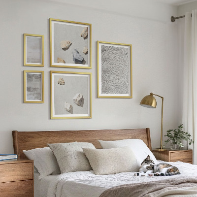 Zestaw 5 obrazów w ramie Nowoczesne tekstury minimalistyczne