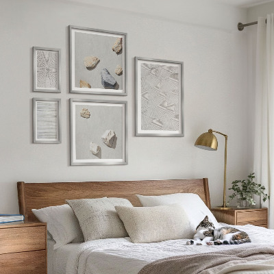 Galeria obrazów na ścianę Geometryczne tektury kamienie