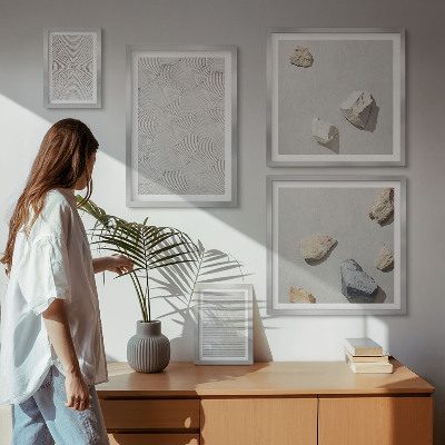 Galeria obrazów na ścianę Geometryczne tektury kamienie