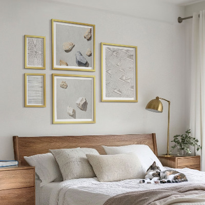 Galeria obrazów na ścianę Geometryczne tektury kamienie