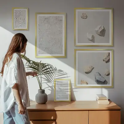 Obraz na ścianę geometryczne kamienie z tektury