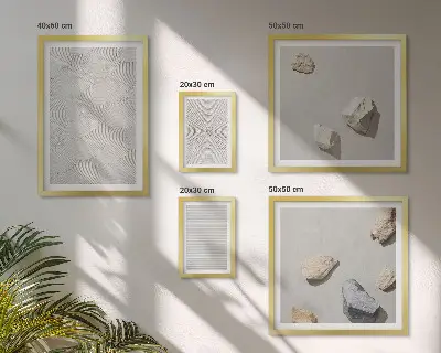 Obraz na ścianę geometryczne kamienie z tektury