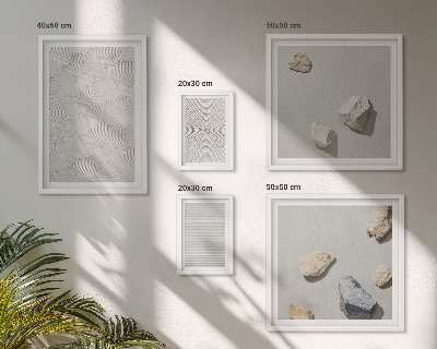 Galeria obrazów na ścianę Geometryczne tektury kamienie