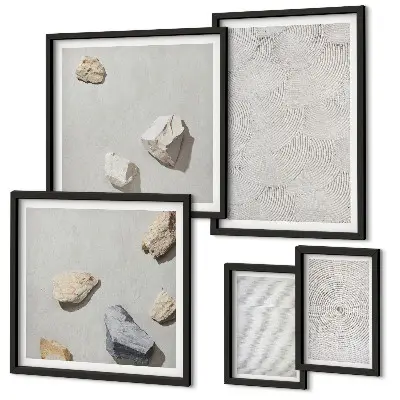 Obraz na ścianę geometryczne kamienie z tektury