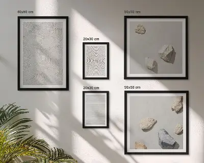 Obraz na ścianę geometryczne kamienie z tektury