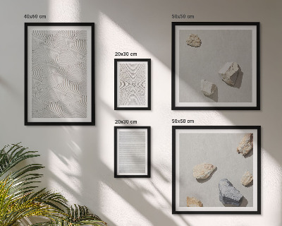 Galeria obrazów na ścianę Geometryczne tektury kamienie