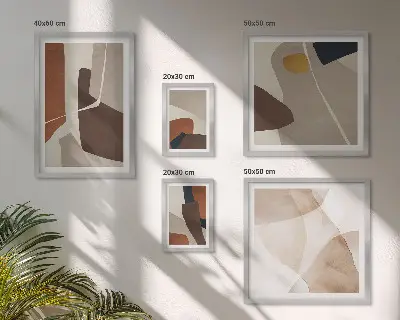 Abstrakcyjne kształty nowoczesne galeria obrazów na ścianę