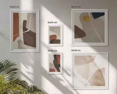 Abstrakcyjne kształty nowoczesne galeria obrazów na ścianę