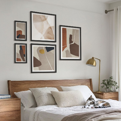 Galeria obrazów na ścianę Abstrakcyjne kształty nowoczesne