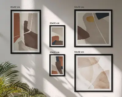 Abstrakcyjne kształty nowoczesne galeria obrazów na ścianę