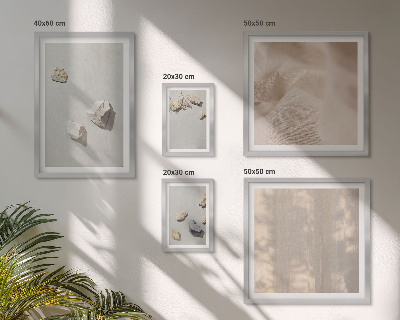 Zestaw obrazów w ramie do galerii ściennej Boho kamienie plaża dekoracje