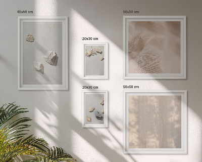 Zestaw obrazów w ramie do galerii ściennej Boho kamienie plaża dekoracje