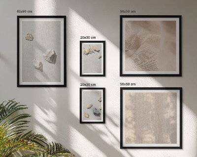 Zestaw obrazów w ramie do galerii ściennej Boho kamienie plaża dekoracje