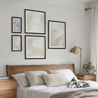 Abstrakcyjny obraz malowany pędzlem galeria obrazów na ścianę