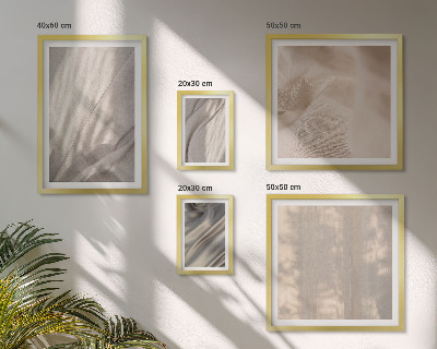 Zestaw obrazów w ramie do galerii ściennej Naturalne tkaniny boho zbliżenia