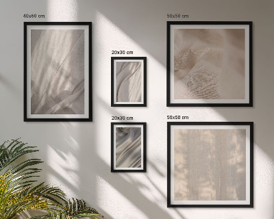Zestaw obrazów w ramie do galerii ściennej Naturalne tkaniny boho zbliżenia